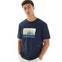 Quiksilver Herren T-Shirt mit Farbverlauf Berge Marine Blazer