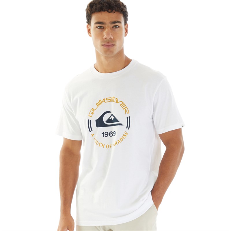 Quiksilver Mens Circle Logo T-Shirt White