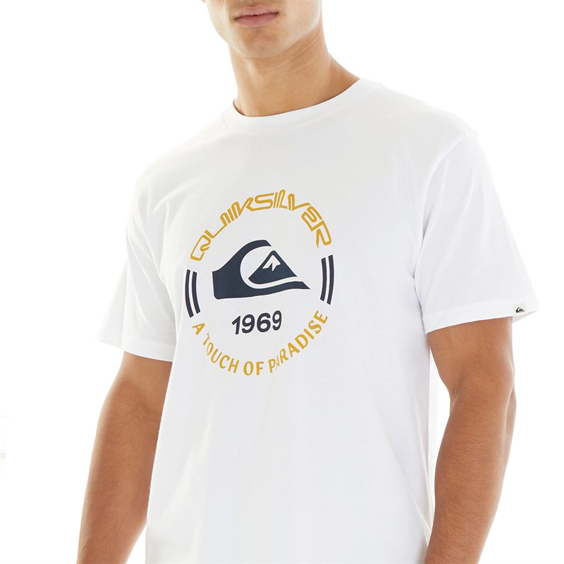 Quiksilver Mens Circle Logo T-Shirt White