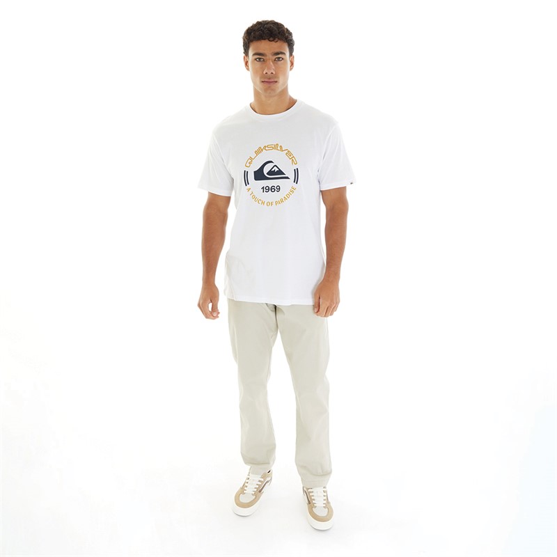 Quiksilver Mens Circle Logo T-Shirt White