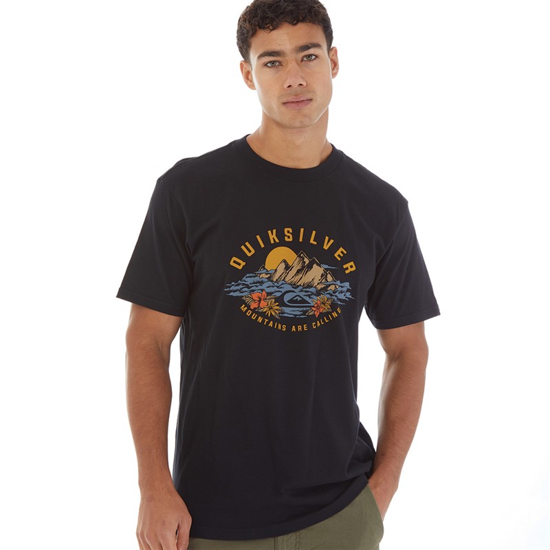 Quiksilver Mens Mountains Are Calling T-Shirt Black