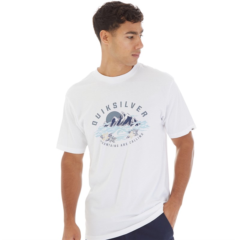 Quiksilver Mens Mountains Are Calling T-Shirt White