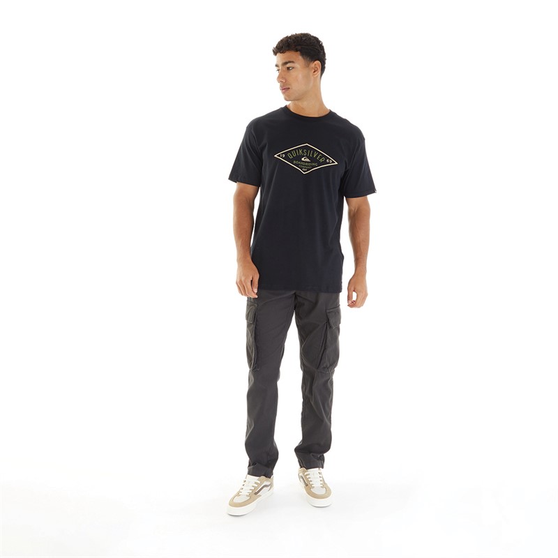 Quiksilver Mens Diamond Logo T-Shirt Black