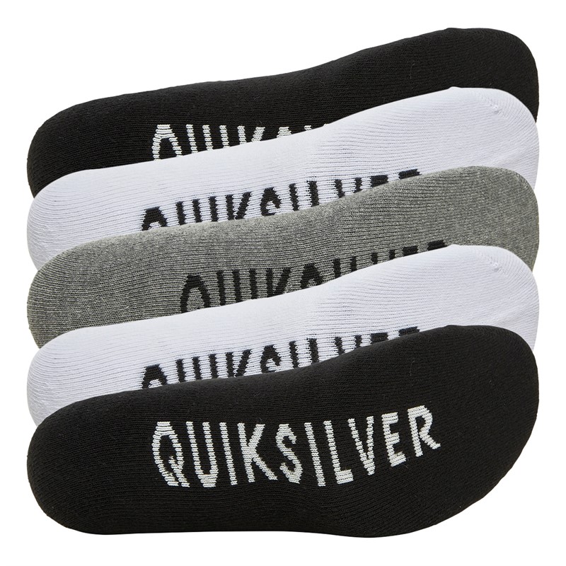 Quiksilver Mens Five Pack Crew Socks Assorted