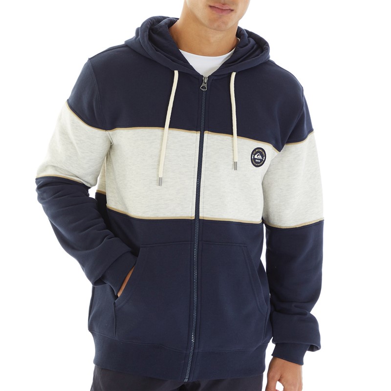 Quiksilver Mens Shadyhills Zip Hoodie Navy Blazer