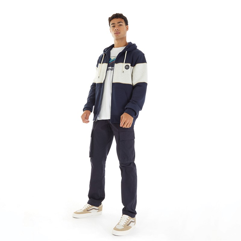 Quiksilver Mens Shadyhills Zip Hoodie Navy Blazer