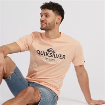 Quiksilver Mens Typed Out T-Shirt Peach Parfait