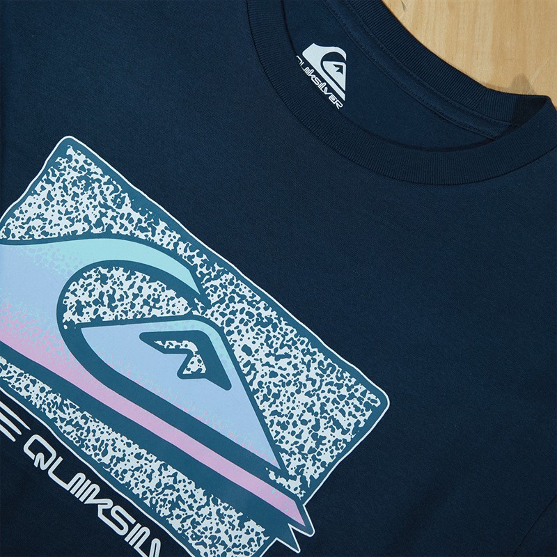 Quiksilver Mens Retro Fade T-Shirt Dark Navy