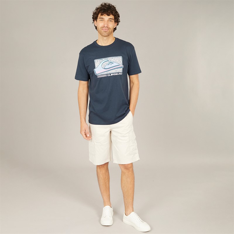 Quiksilver Mens Retro Fade T-Shirt Dark Navy