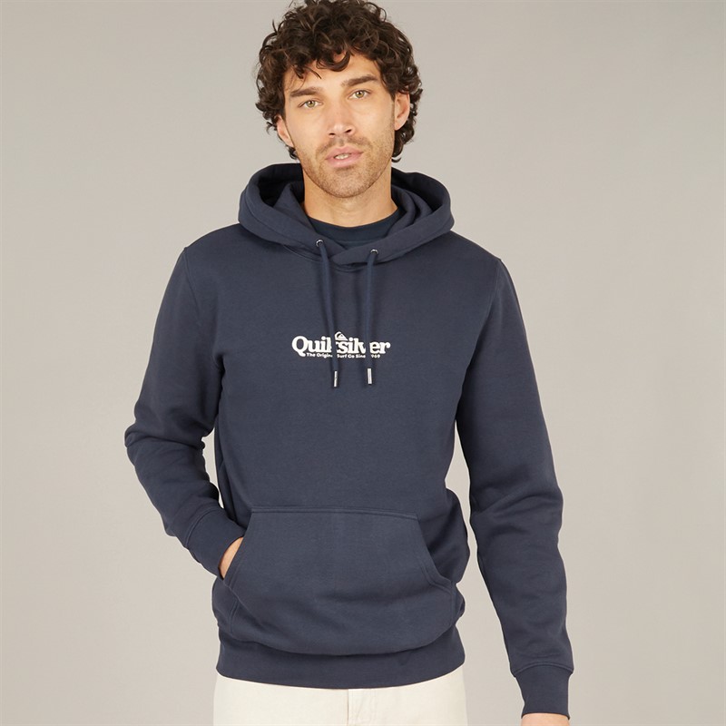 Quiksilver Mens Fineline Hoodie Dark Navy - Size M
