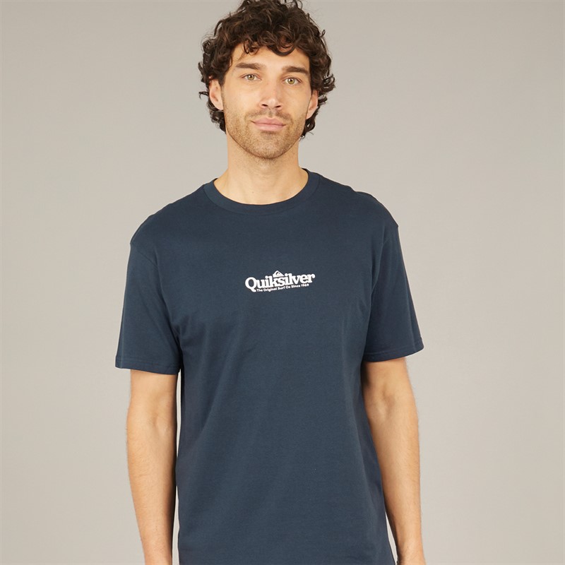 Quiksilver Mens Fine Line T-Shirt Dark Navy - Size M