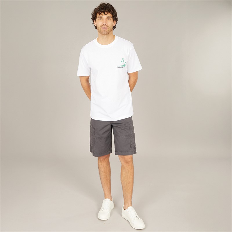 Quiksilver Mens Palm Lines T-Shirt White