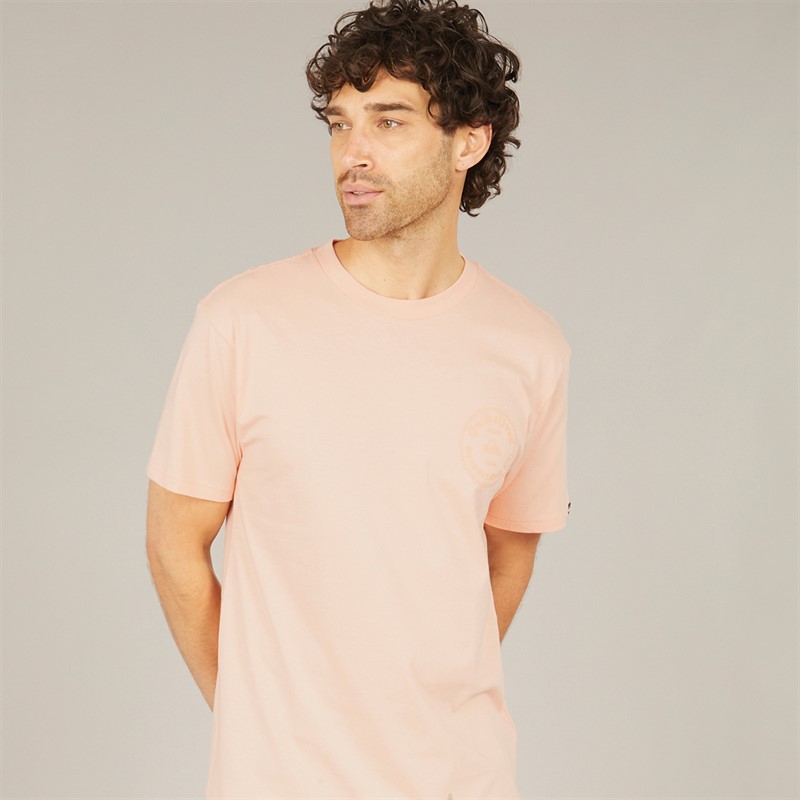 Quiksilver Mens Ride Out T-Shirt Peach Parfait