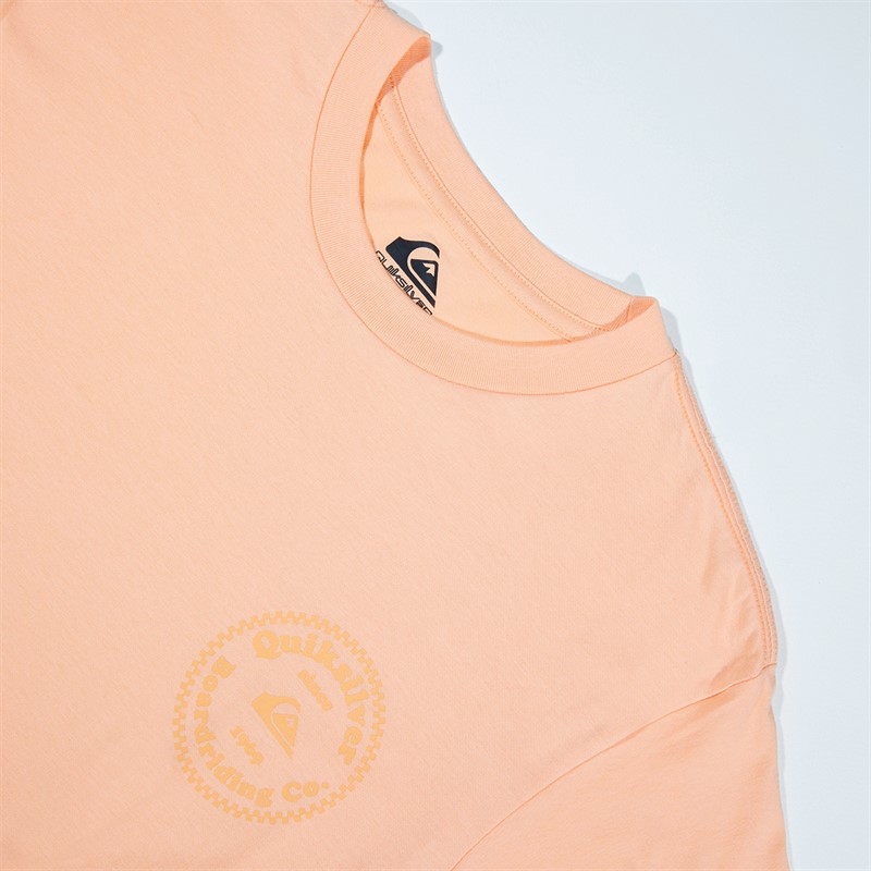 Quiksilver Mens Ride Out T-Shirt Peach Parfait