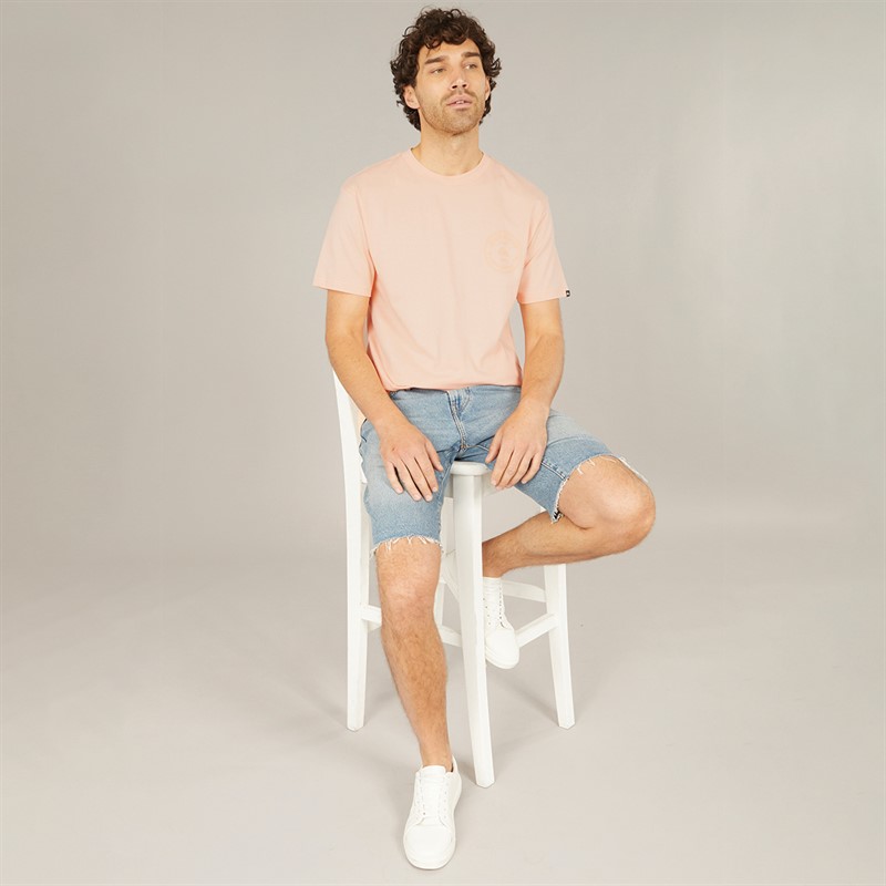 Quiksilver Mens Ride Out T-Shirt Peach Parfait
