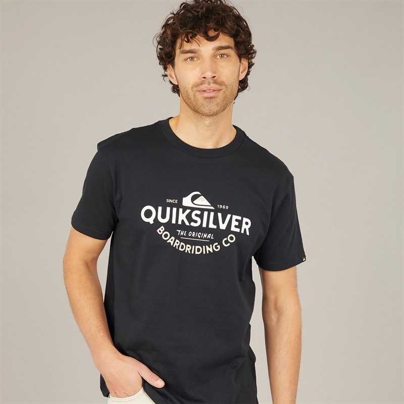 Quiksilver Mens Typed Out T-Shirt Black