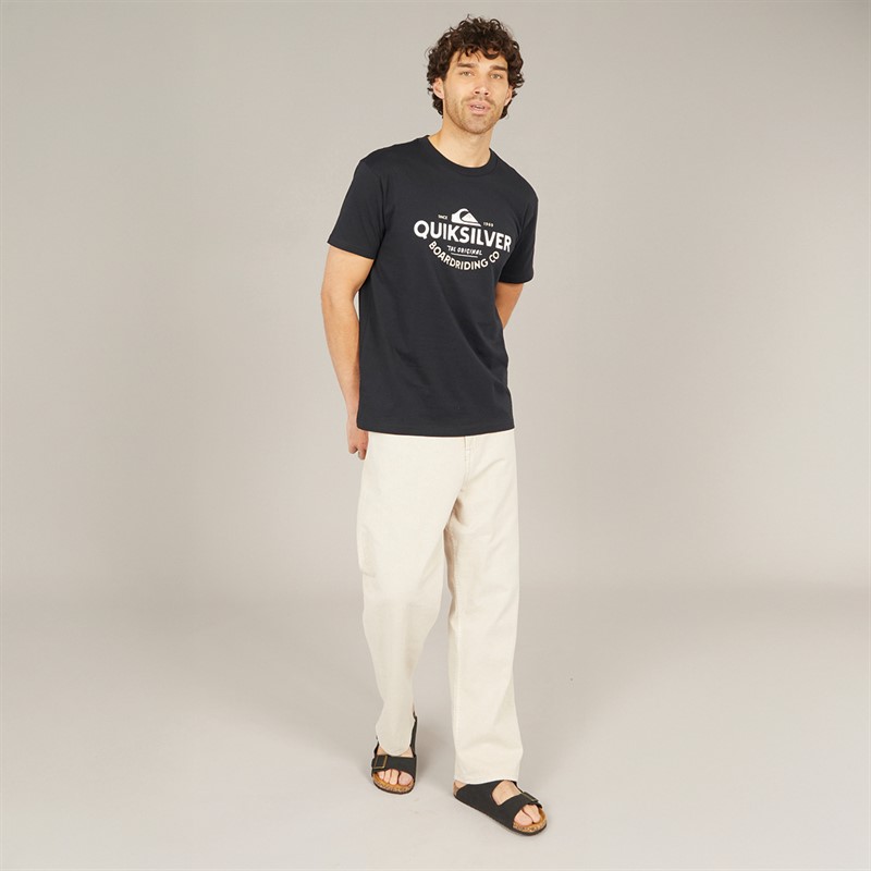 Quiksilver Mens Typed Out T-Shirt Black
