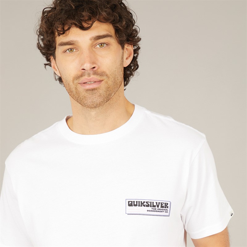 Quiksilver Mens Palm Square T-Shirt White
