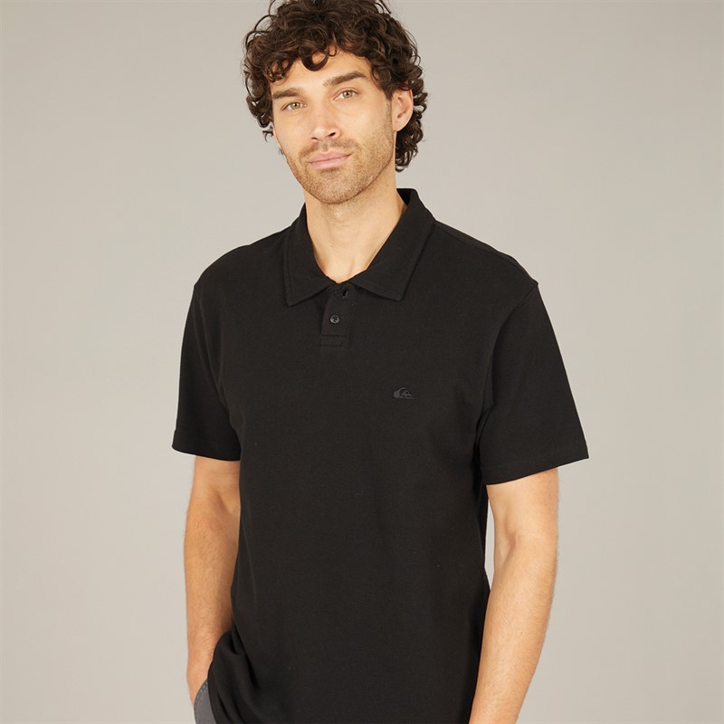 Quiksilver Mens MW Pique Polo Black - Size M