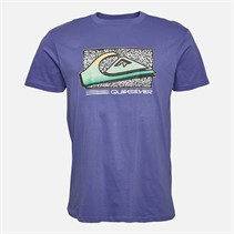Quiksilver Mens Retro Fade T-Shirt Dusted Peri