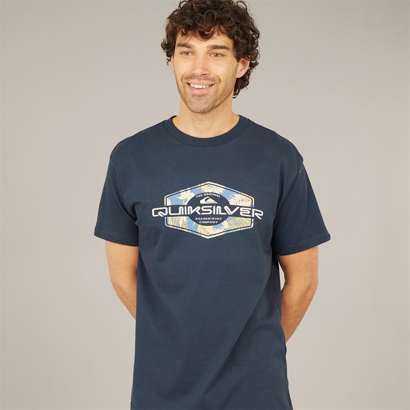Quiksilver Mens Locked Up T-Shirt Dark Navy