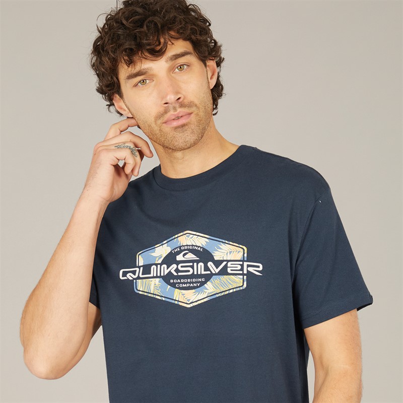Quiksilver Mens Locked Up T-Shirt Dark Navy
