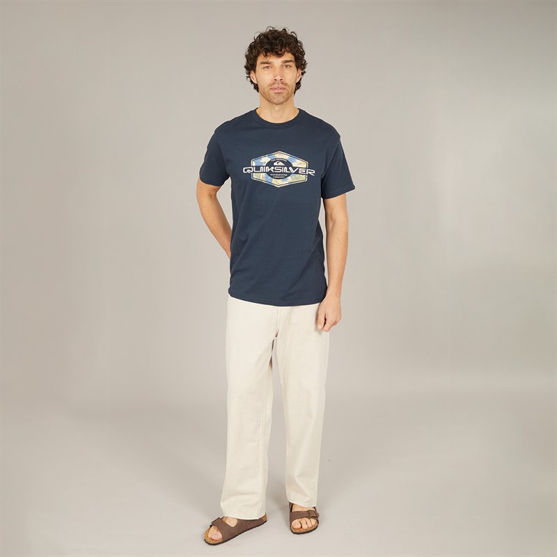 Quiksilver Mens Locked Up T-Shirt Dark Navy