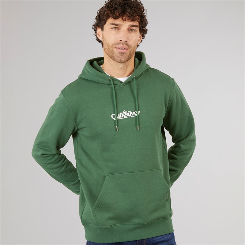 Quiksilver Mens Screen Fleece Fineline Hoodie Trekking Green - Size L