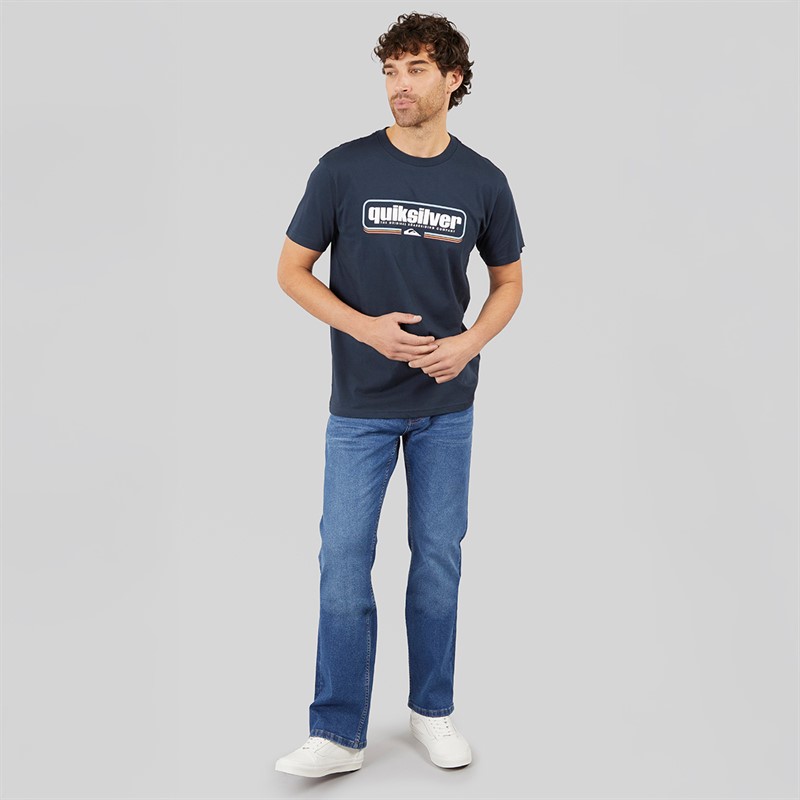 Quiksilver Mens Box Shaped T-Shirt Dark Navy