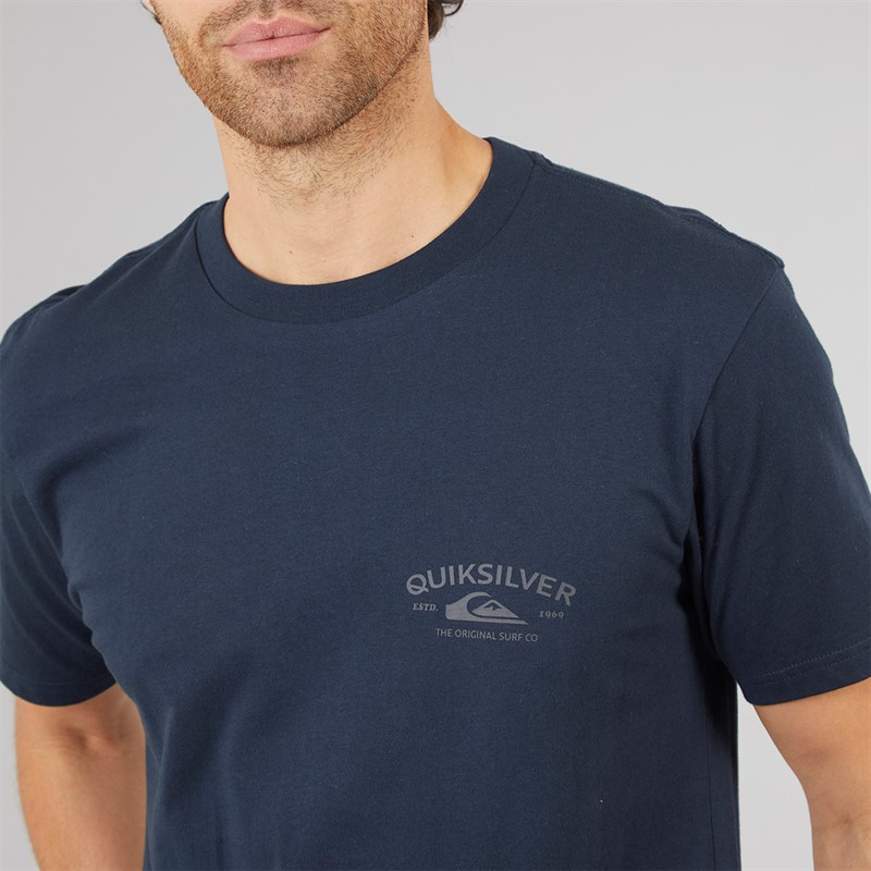 Quiksilver Mens Anchor Lockup T-Shirt Dark Navy
