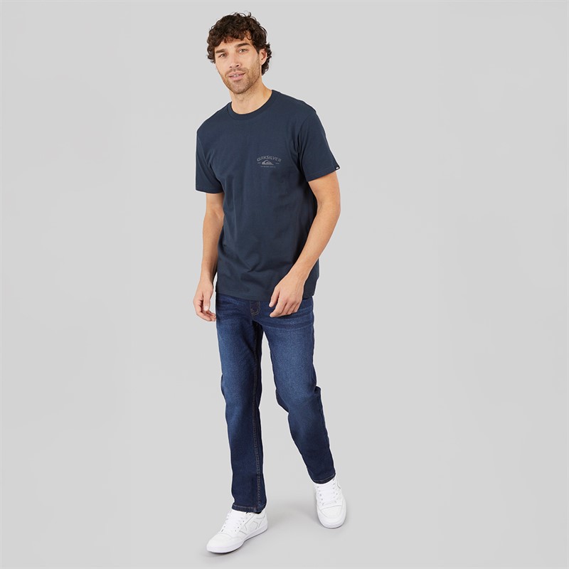 Quiksilver Mens Anchor Lockup T-Shirt Dark Navy
