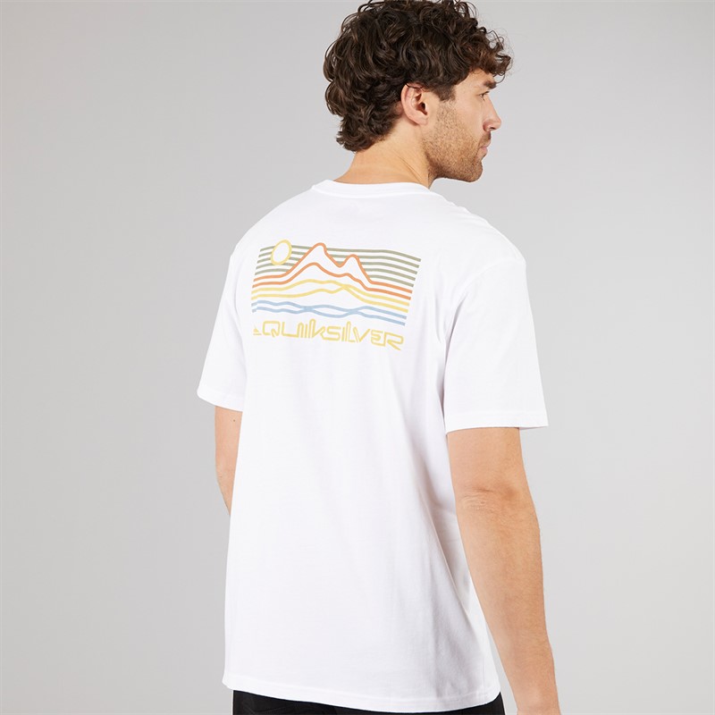 Quiksilver Mens Light Waves T-Shirt White