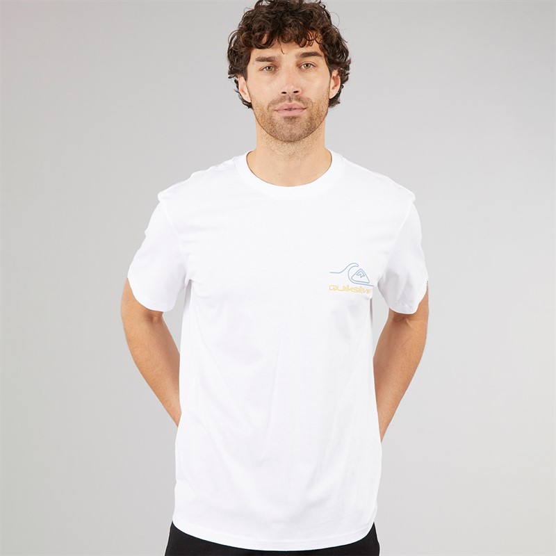 Quiksilver Mens Light Waves T-Shirt White