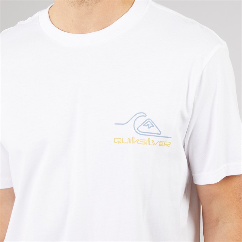 Quiksilver Mens Light Waves T-Shirt White