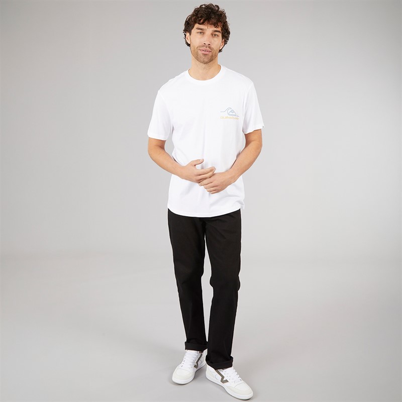 Quiksilver Mens Light Waves T-Shirt White