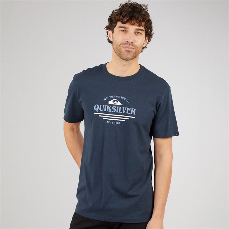 Quiksilver Mens Type Line T-Shirt Dark Navy