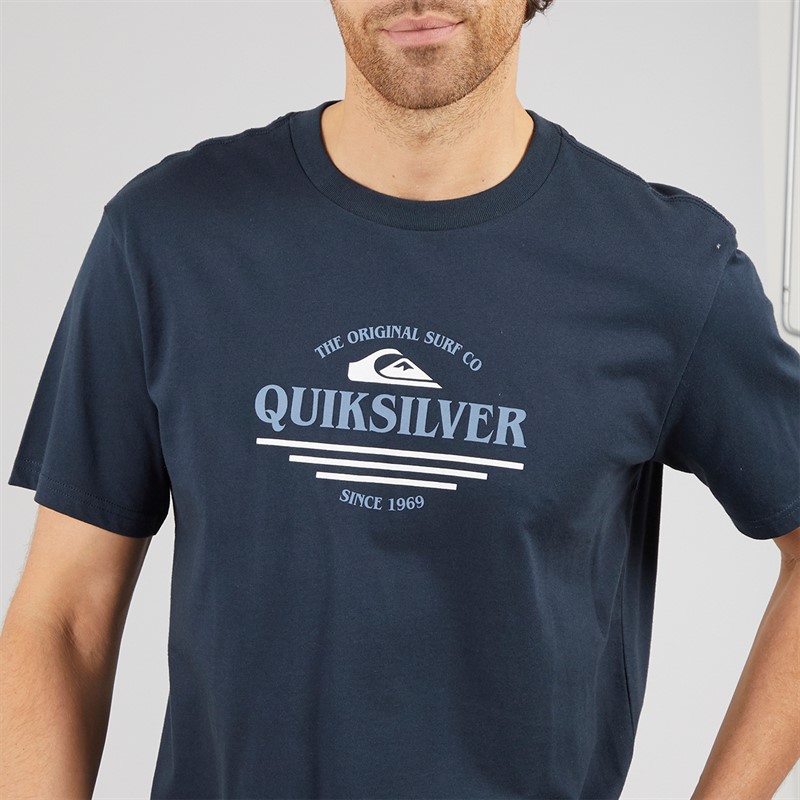 Quiksilver Mens Type Line T-Shirt Dark Navy