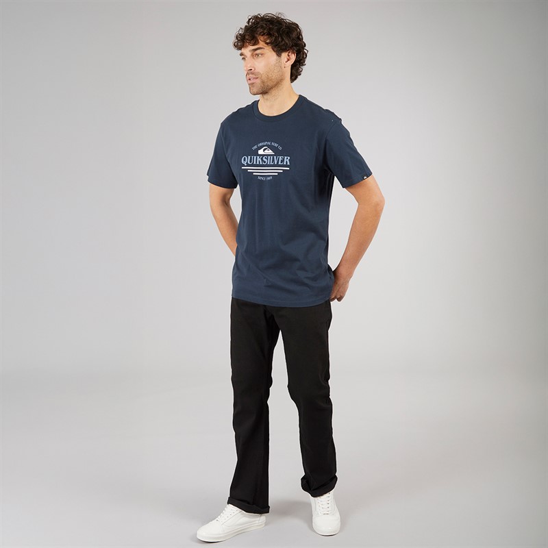 Quiksilver Mens Type Line T-Shirt Dark Navy