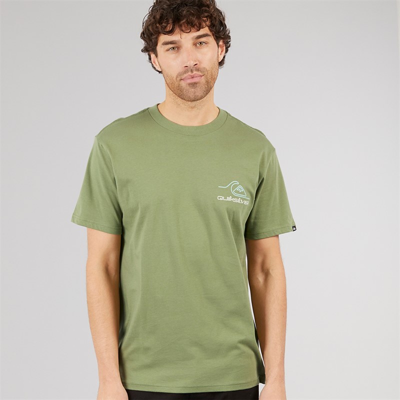 Quiksilver Mens Light Waves T-Shirt Loden Green