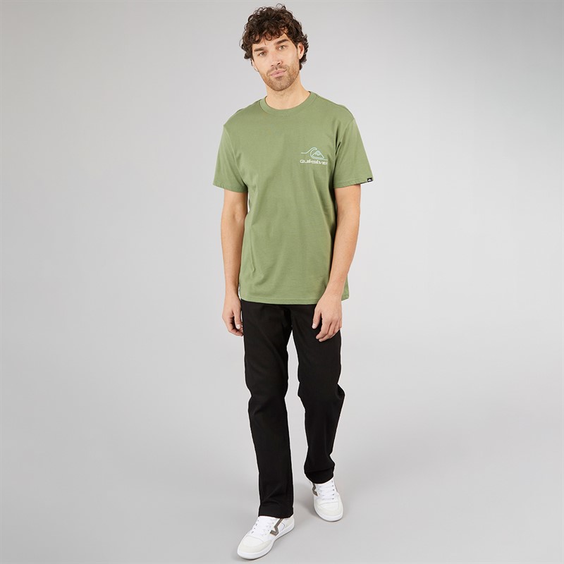 Quiksilver Mens Light Waves T-Shirt Loden Green