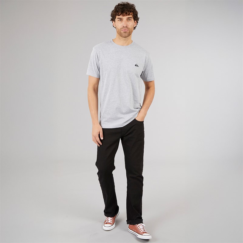 Quiksilver Mens Basic T-Shirt Light Grey Heather