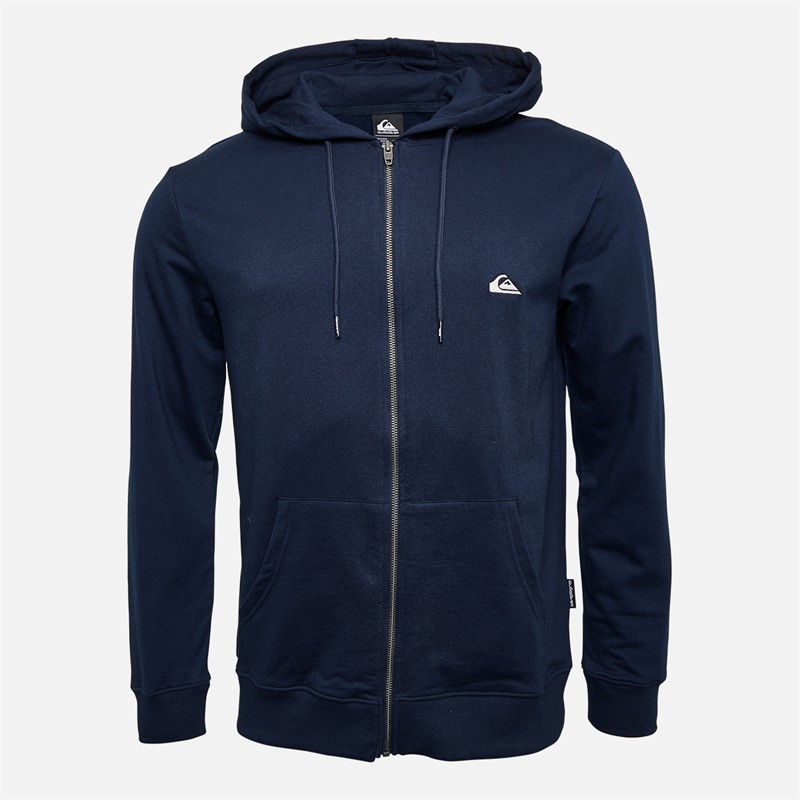 Quiksilver Mens Basic Full Zip Hoodie Navy Blazer - Size S