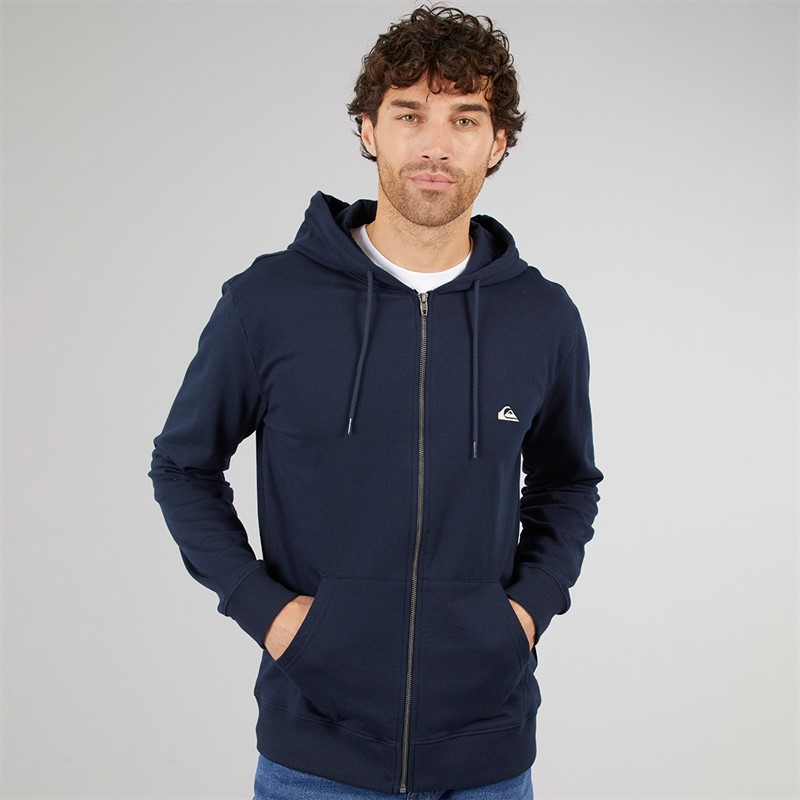 Quiksilver Mens Basic Full Zip Hoodie Navy Blazer