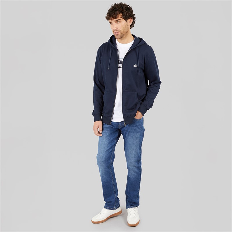 Quiksilver Mens Basic Full Zip Hoodie Navy Blazer
