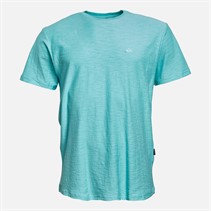 Quiksilver Mens Slub Round Neck T-Shirt Aqua Sky
