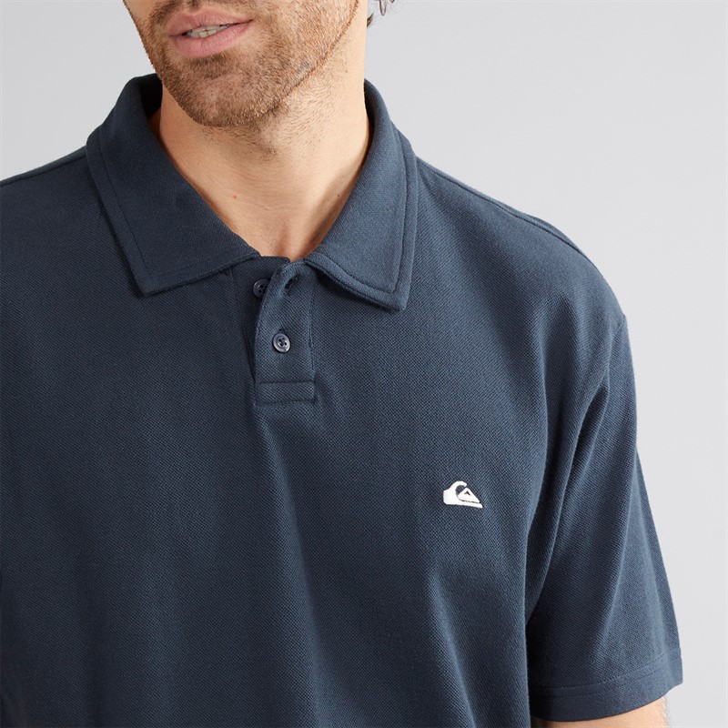 Quiksilver Mens MW Pique Polo Shirt Dark Navy