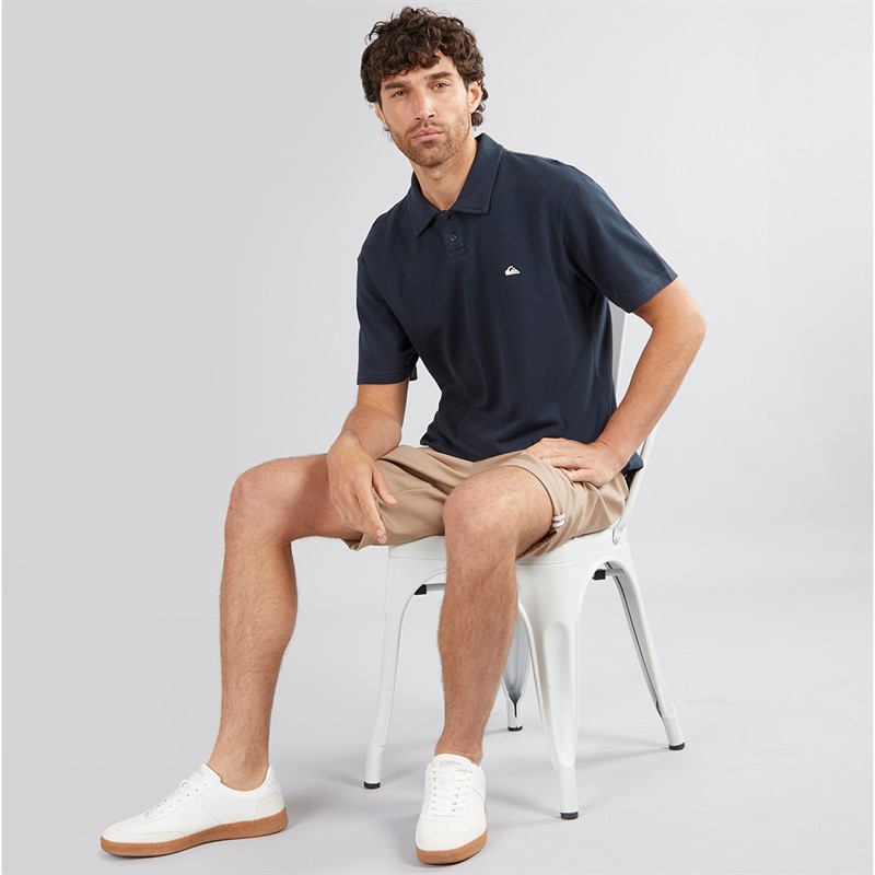 Quiksilver Mens MW Pique Polo Shirt Dark Navy