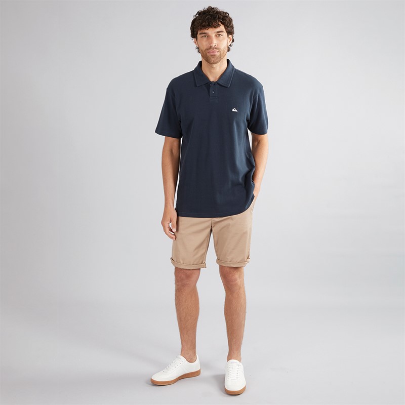 Quiksilver Mens MW Pique Polo Shirt Dark Navy