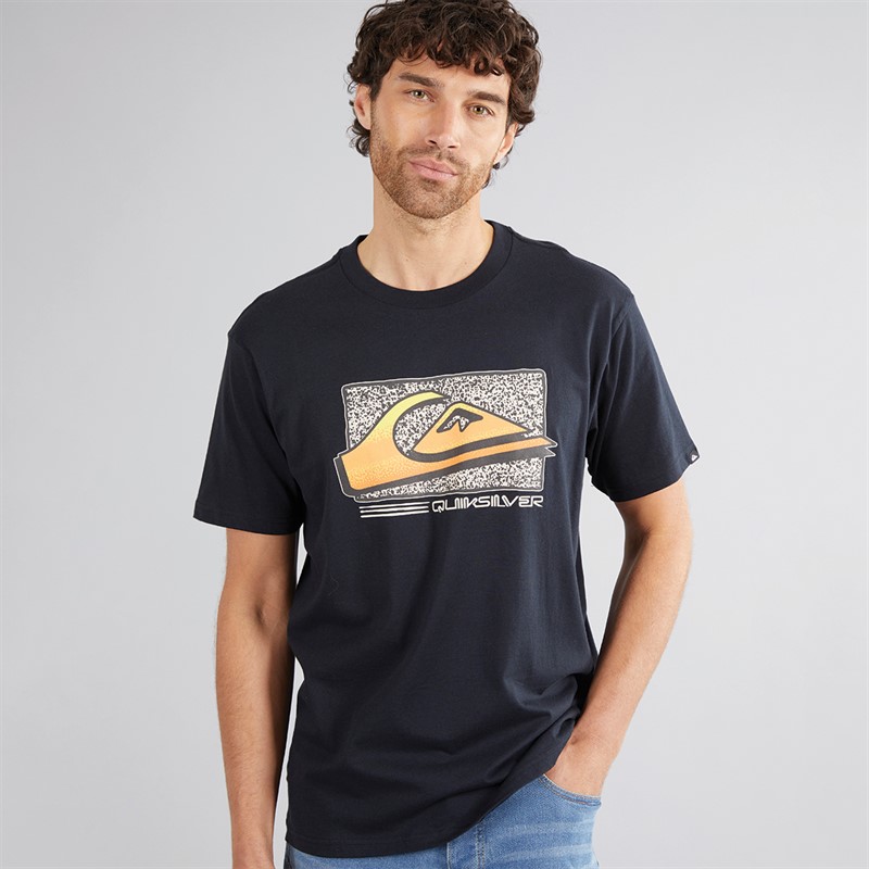 Quiksilver Mens Retro Fade T-Shirt Black - Size M