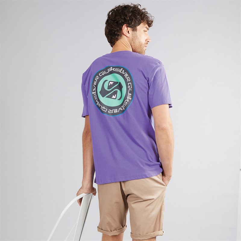 Quiksilver Mens Circle Back T-Shirt Dusted Peri